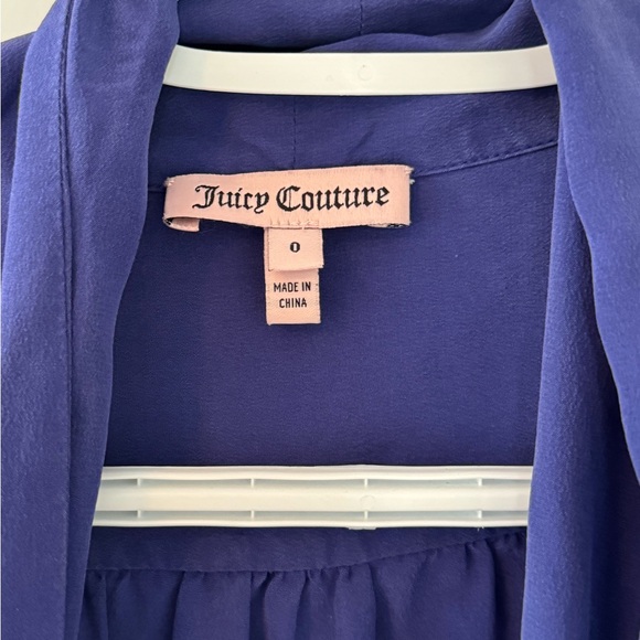Royal blue Juicy Couture bow blouse - Picture 2 of 6